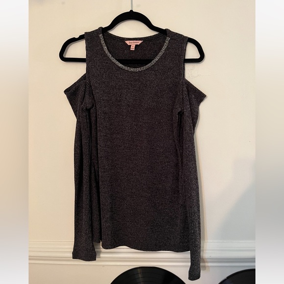 Juicy couture grey rhinestone sweater - Picture 1 of 4